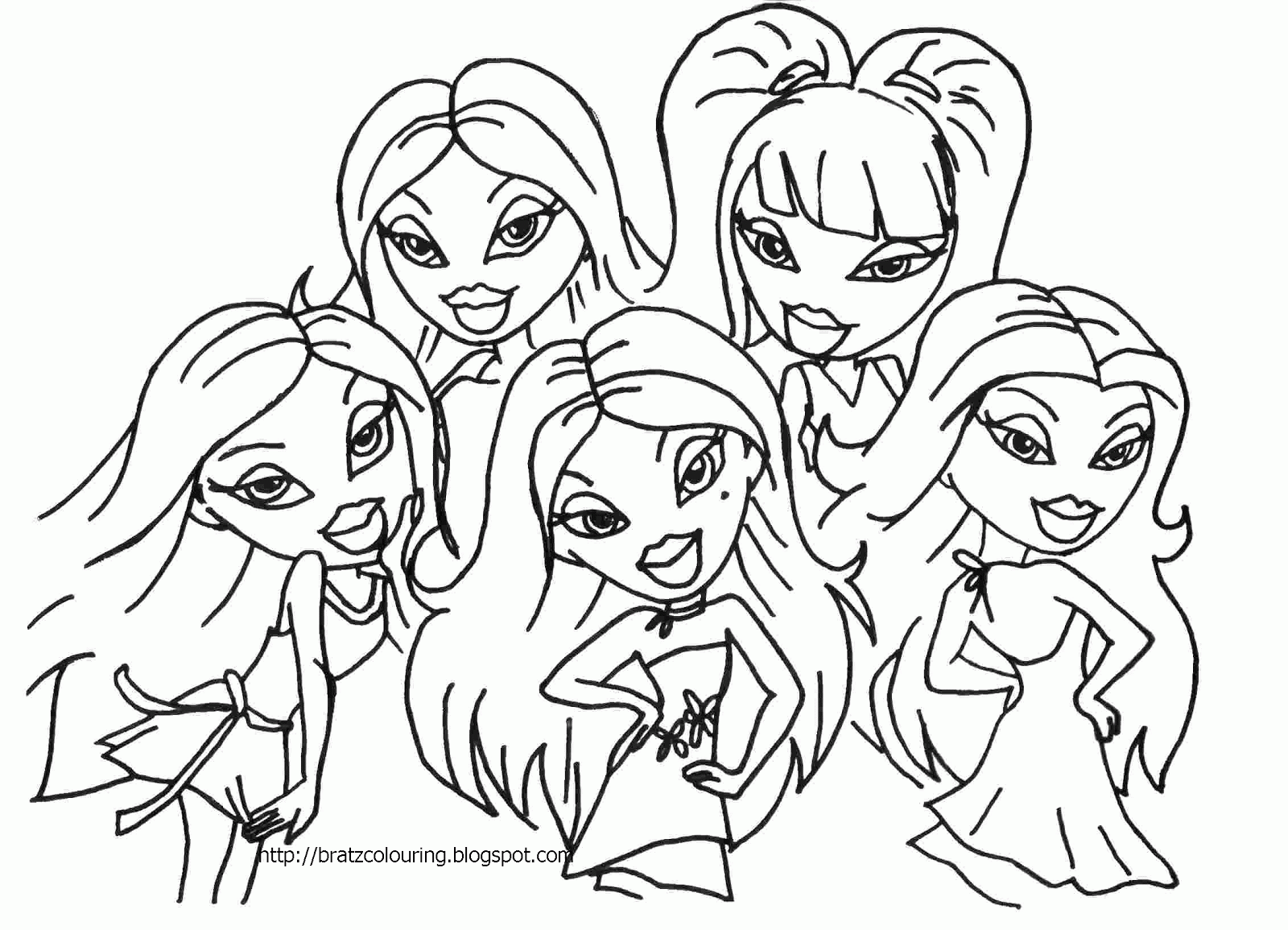 BRATZ COLOURING IN SHEETS