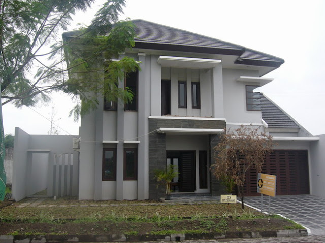 Model rumah minimalis 2 lantai tampak depan