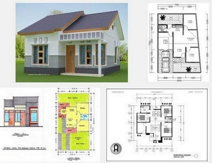 denah rumah sederhana 4 kamar tidur kreatif