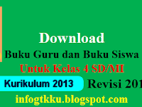 Download Buku Guru dan Buku Siswa Kelas 4 SD/MI Kurikulum 2013 Revisi 2017