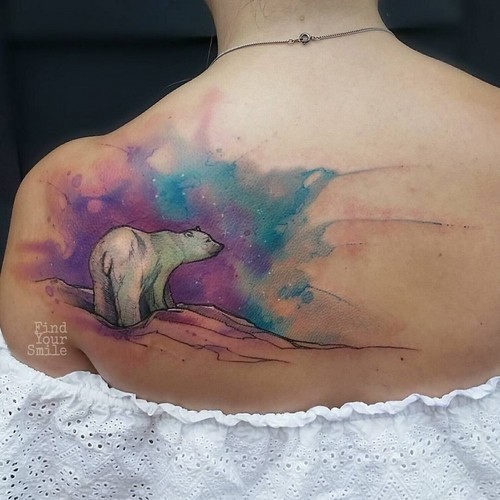 este_adorvel_urso_polar_aquarela_tatuagem