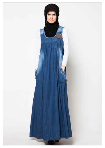 Contoh Busana Muslim Jeans Casual Terbaru untuk Wanita