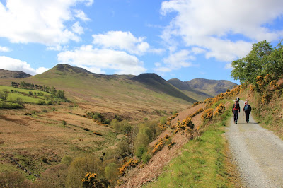 Walking on the path to Grisedale Pike