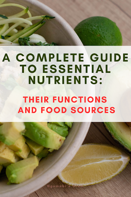 A Complete Guide to Essential Nutrients: Their Functions and Food Sources