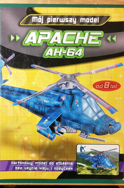 Model kartonowy Apache AH-64 "Mój pierwszy model"