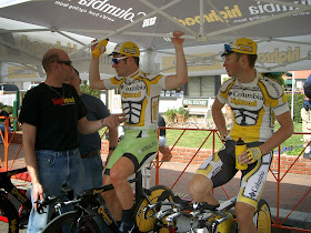 Mark Cavendish with Mark Rensahw at the 2009 Tour of California