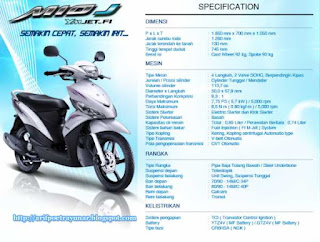 Spesifikasi Motor Matic Injeksi Yamaha Mio J