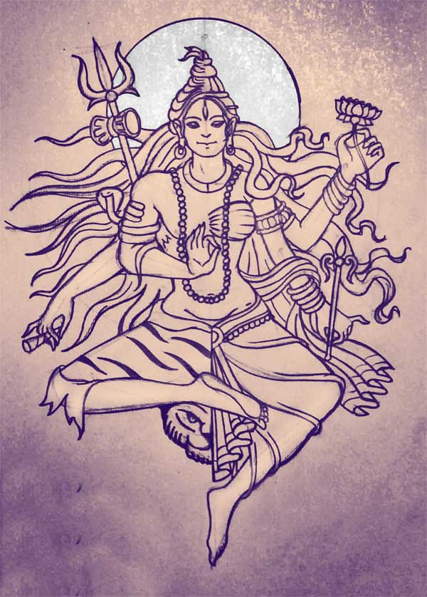 Draw Lord Shiva and Maa Parvati | Happy MAHASHIVRATRI | Shivji Pencil Sketch  | How to Draw Mahakal - YouTube