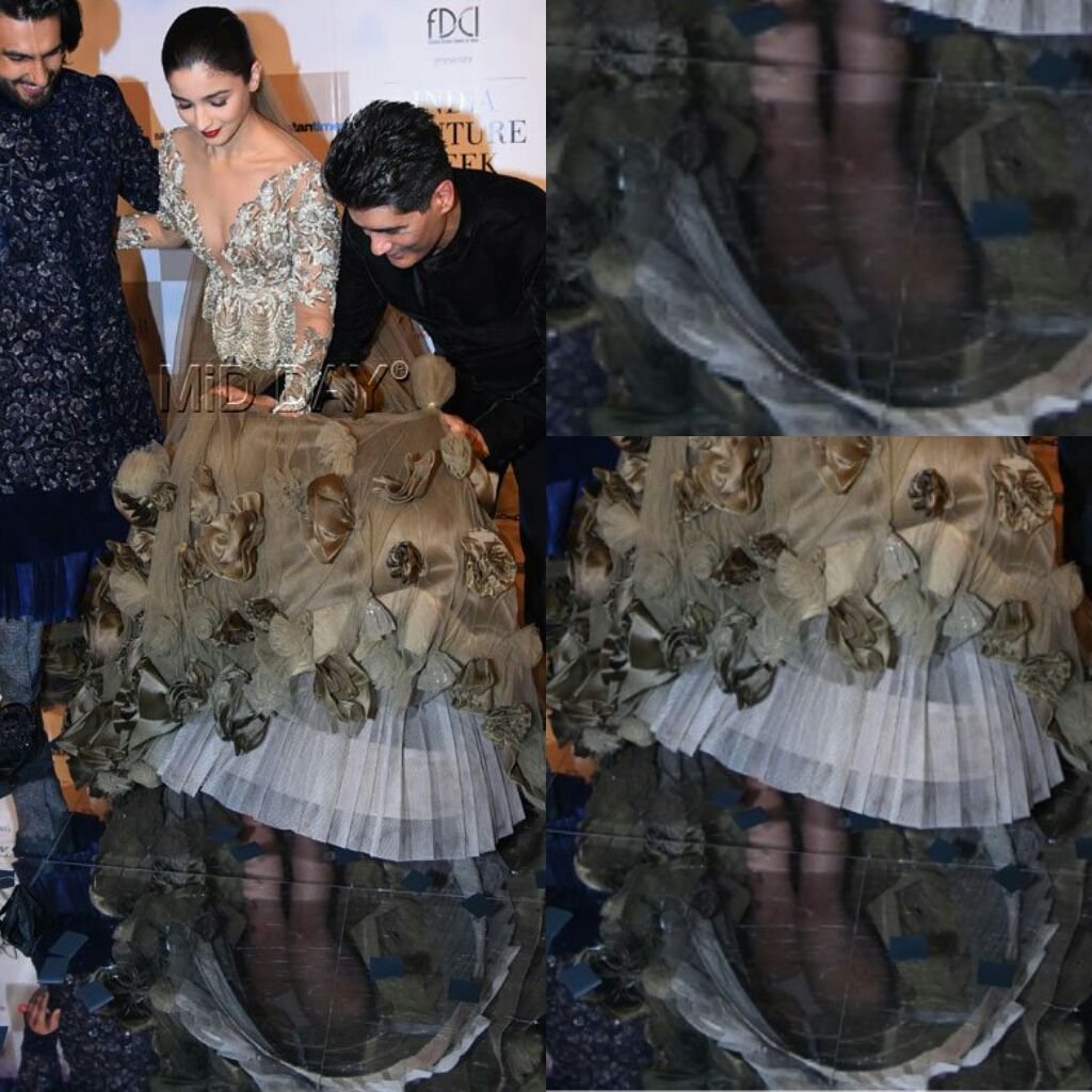 Alia Bhatt’s wardrobe malfunction at Manish Malhotra show,Alia Bhatt thighs show, Alia Bhatt sexy thighs