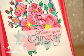 scissorspapercard, Stampin' Up!, CASEing The Catty, Lovely Lattice, Humming Along, Itty Bitty Birthday, In Colour DSP, Watercolouring, Vellum