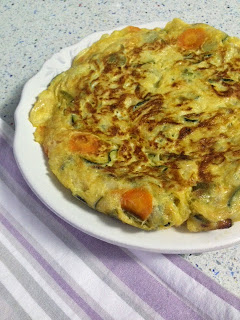 Presentación tortilla de verduras