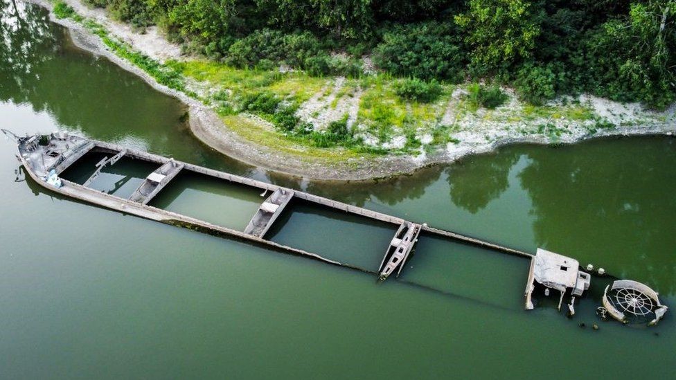 Drought in Europe reveals underwater mysteries