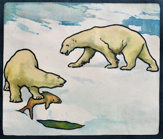 Polar bear animal background illustration vintage artwork download