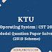 KTU Operating Systems 2019 Model Question Paper Solved Answer key