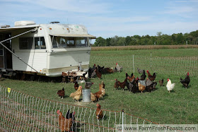 the chicken RV at Keener Family Farm