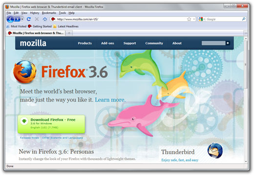 Screenshot Firefox 3.6