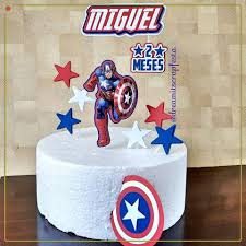 Captain America: Free Printable Cake and Cupcake Toppers.