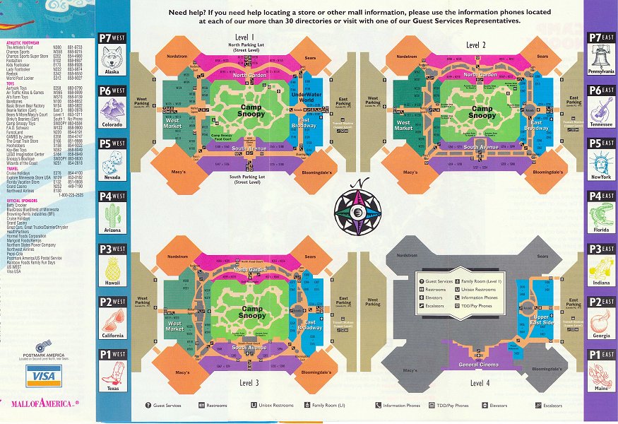 Mall Of America Store Map