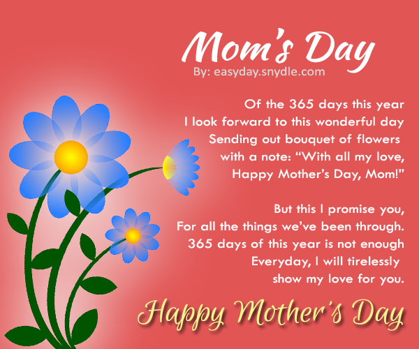 Happy Mothers day Poems quotes to thank your mom