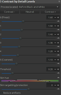 Contrast by Detail Levels of  the RawTherapee.