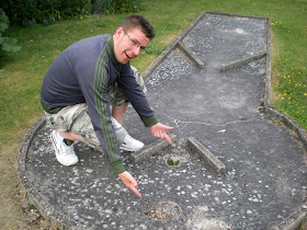 Crazy Golf in the beer garden at The Dolphin Pub in Melbourn