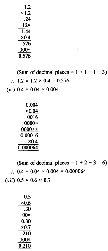 Selina Concise Mathematics Class 7 ICSE Solutions Chapter 4 Decimal Fractions