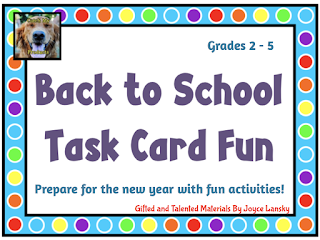 back to school, task cards