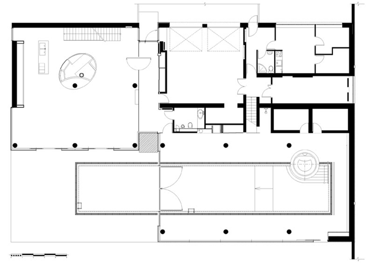 Floor plan of Contemporary house in Ukraine by Drozdov & Partners