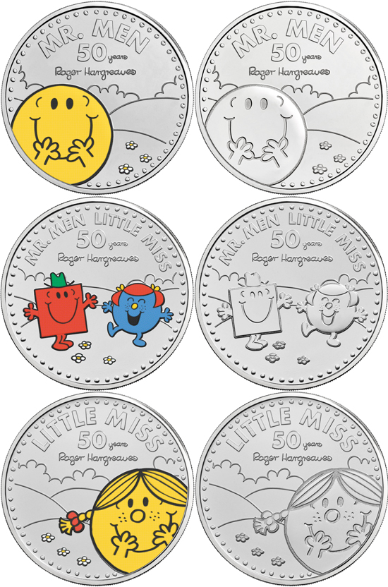 United Kingdom 5 pounds 2021 - Mr. Men and Little Miss