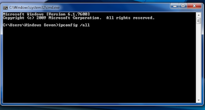 cmd ipconfig /all
