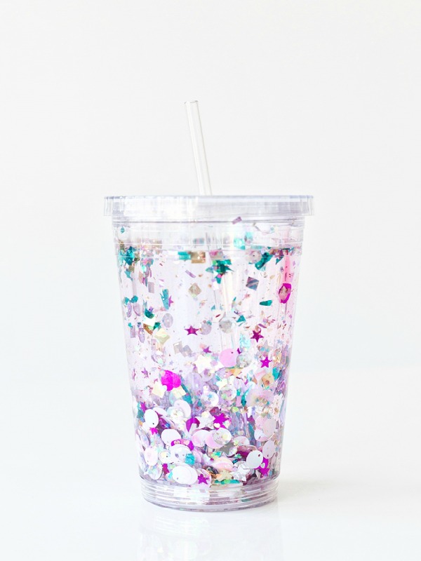 DIY floating glitter tumbler