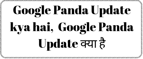 Google Panda Update क्या है गूगल पांडा अपडेट की जानकारी