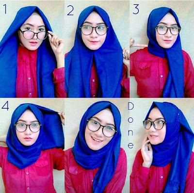 tutorial model hijab pashmina pesta modern terbaru