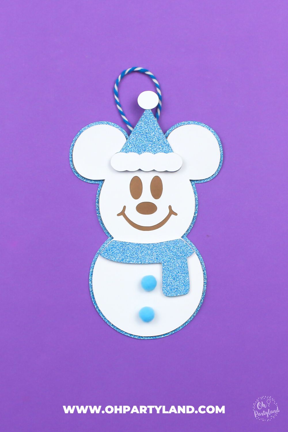 Mickey mouse Snowman Ornament
