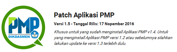 Download Aplikasi PMP Updater 1.4 To Versi.1.5.001