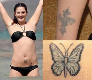 Drew Barrymore Tattoo Designs