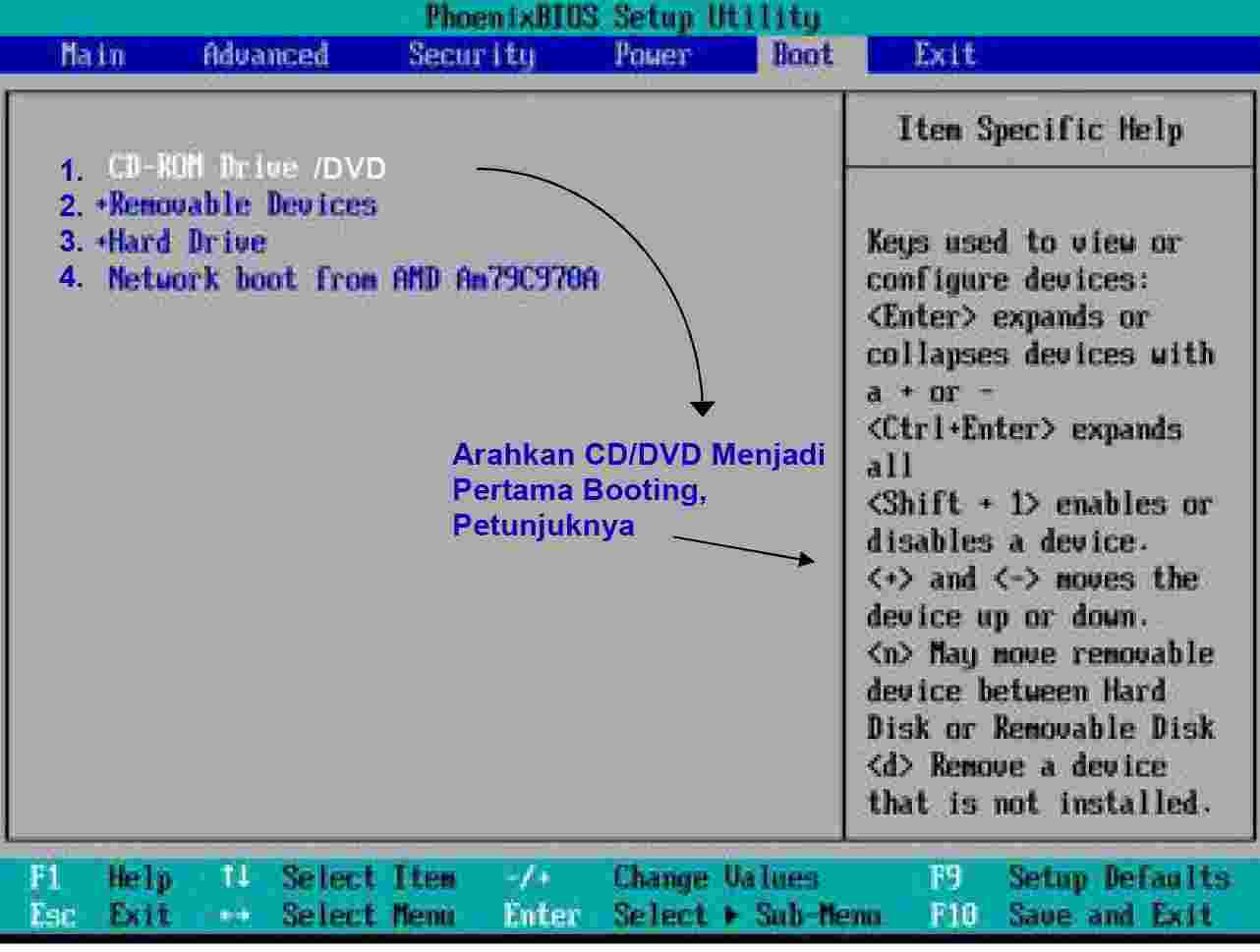 setup menu ke CD instalasi windows 7 setup menu ke CD