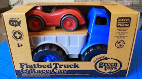 Green Toys Recycled Plastic Flatbed Truck with Race Car review age 12m+