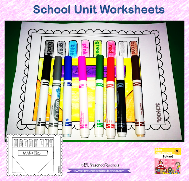 Markers  Worksheet for the school unit ESOL