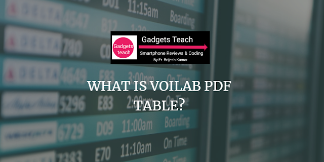 What is voilab pdf table?