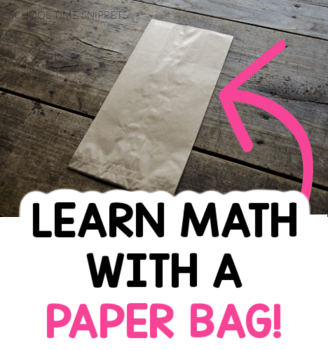 paper bag number line activity