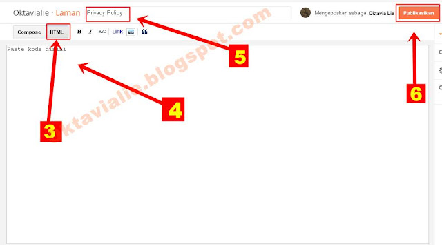 Cara Membuat Halaman Privacy Policy di Blog