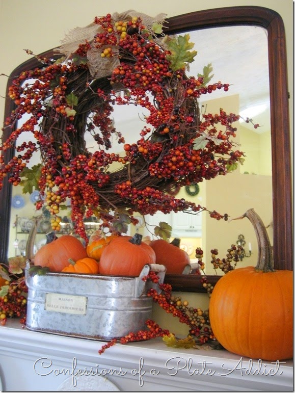 CONFESSIONS OF A PLATE ADDICT Farmhouse Fall Mantel CONFESSIONS OF A PLATE ADDICT Farmhouse Fall Mantel