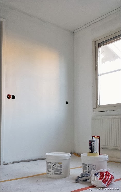 Köksväggar-Grundmålade