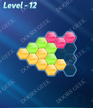 Block! Hexa Puzzle [Regular A] Level 12 Solution, Cheats, Walkthrough for android, iphone, ipad, ipod