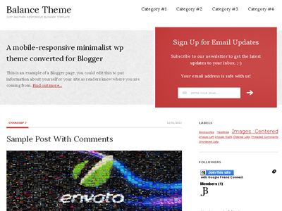 Balance Responsive Blogger Theme