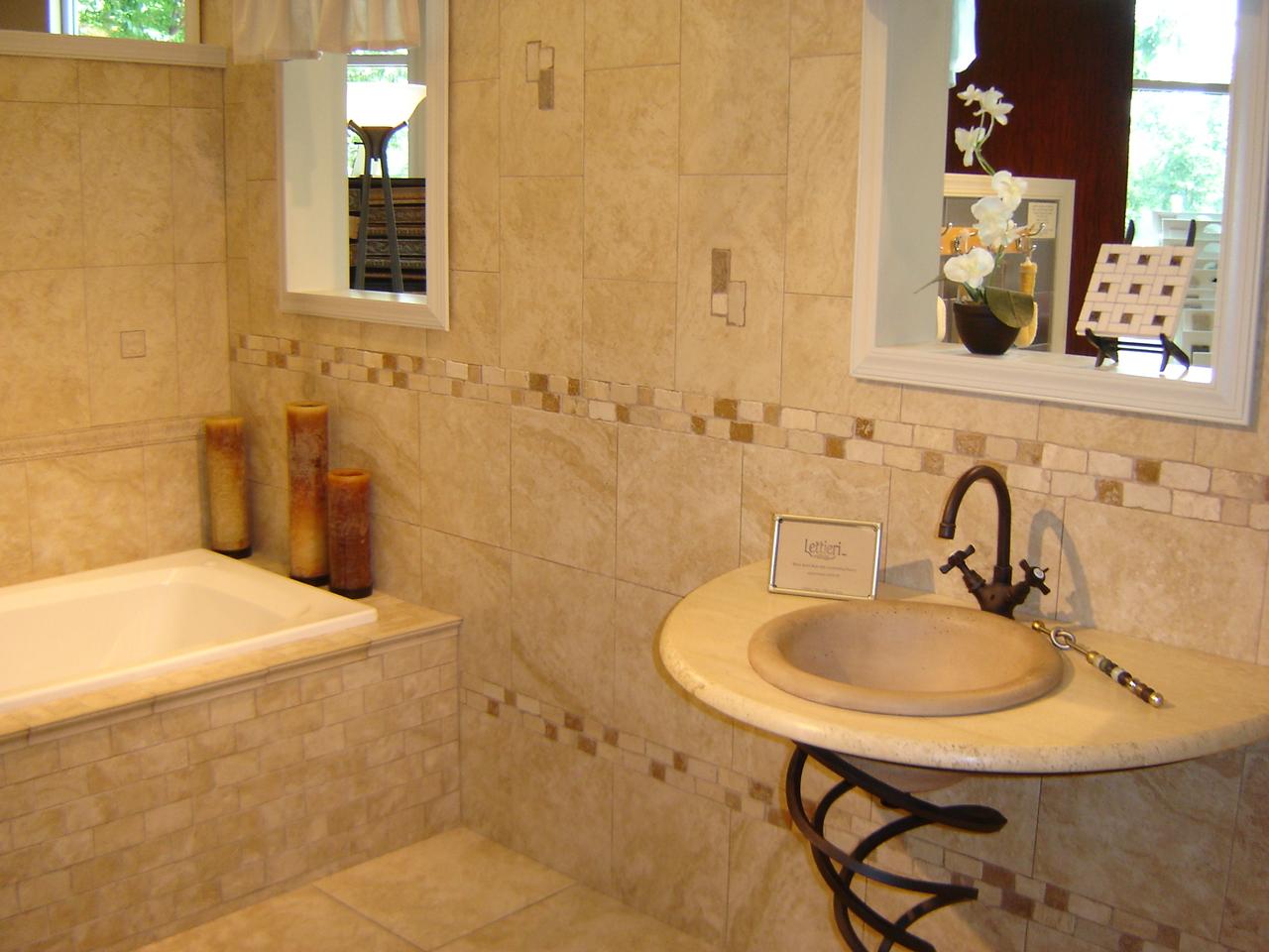 Bathroom remodel ideas with glass tile