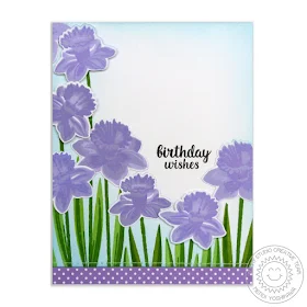 Sunny Studio Stamps: Daffodil Dreams Spring Birthday Card by Mendi Yoshikawa