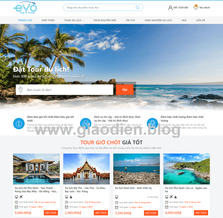 Template blogspot dịch vụ tour du lịch