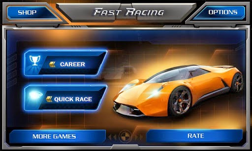 Giao diện game đua xe fast racing 3d